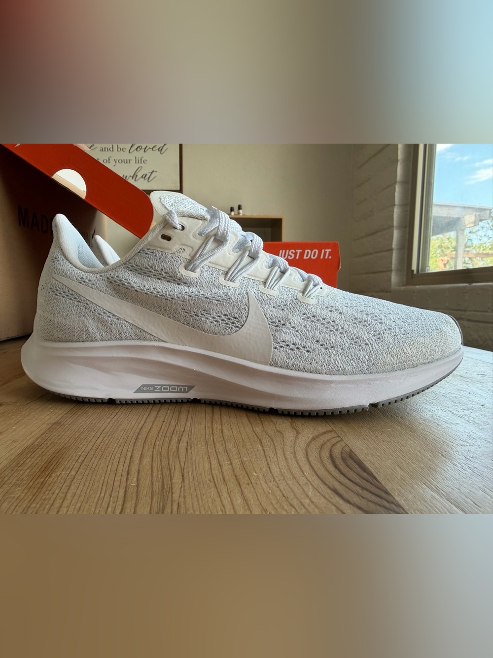 Nike White Zoom Pegasus Running Sneakers
